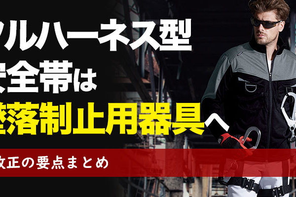 フルハーネス型安全帯は墜落制止用器具へ