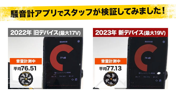 新型デバイスの静音性