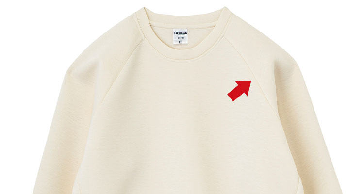 ラグランスリーブのトレーナー