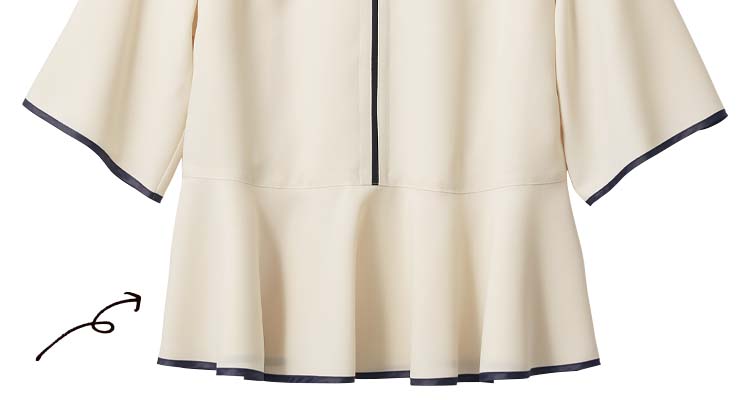 ペプラムブラウス