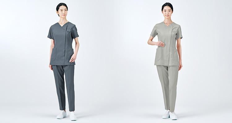 きちんと感がある印象のレディーススクラブ