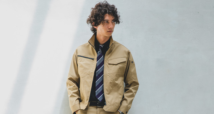 ポリエステル80%・綿20%の作業服(1701)