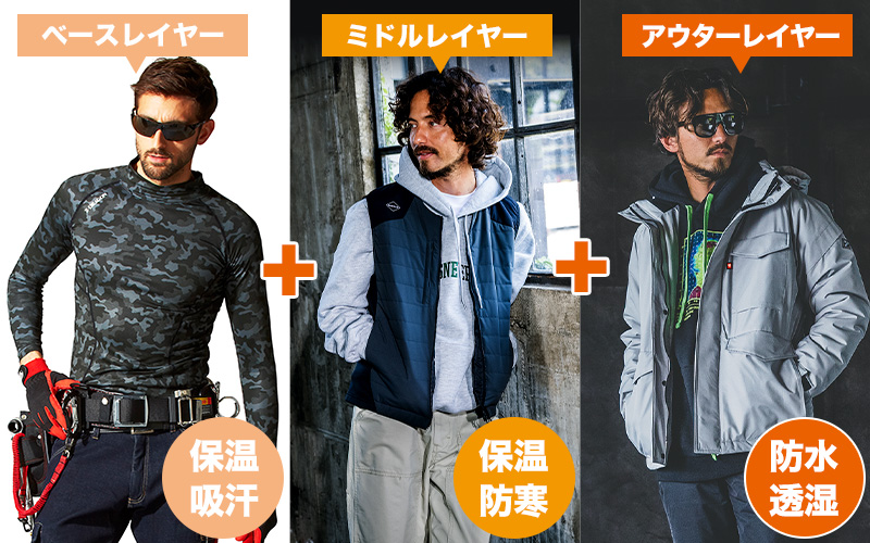 スパ重視のレイヤリングコーデ