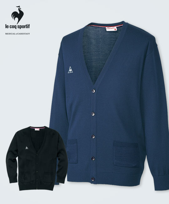 新着セール le coq sportif カーディガン 男女兼用 スポーツ ネイビー LL
