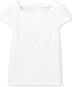 スマートフォン/携帯電話 携帯電話本体 半袖スクエアネックTシャツ/天竺
