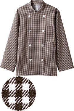 卸売 ギンガムチェックコックコート/長袖[男女兼用](71-6-491) 住商 | タイムセール