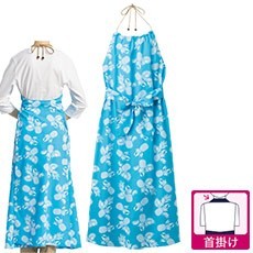 【在庫限り】エプロンドレス/パイナップル柄[女性用](34-FK7173)