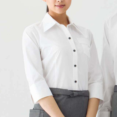 ブラウス（女性用）CF1558 7〜17号 セブンユニフォーム SEVEN UNIFORM 1色展開 セブンユニフォーム ブラウス 女性用 長袖 15号 ホワイト CF1558