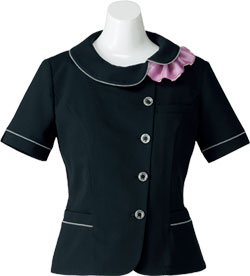 【お取り寄せ】ボンマックス オーバーブラウス ネイビー 7号 AJ0861-8  オーバーブラウス 半袖 ボンマックス 事務服 ユニフォーム ユニフォーム1.COM 事務服JP オフィスウェア ボンマックス BON