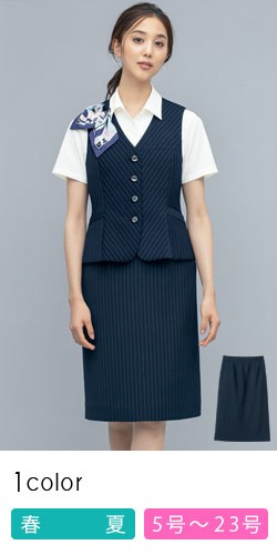春夏用]タイトスカート[ストライプ/ストレッチ/高通気](89-12001