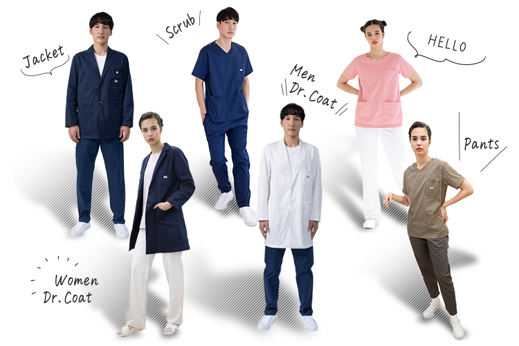 医療用ユニフォーム Lee リー モデルイメージ