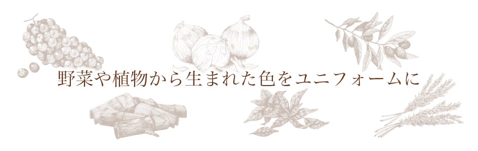 野菜や植物から生まれた色をユニフォームに