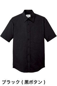 人気の半袖カラーシャツ（ブラック）