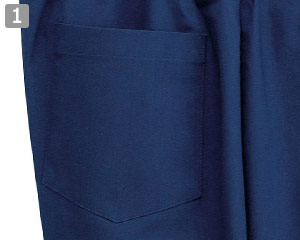 作務衣パンツ(02-25701)の商品詳細「右後ろポケット」