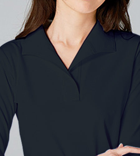 【在庫限り/返品交換不可】[通年]女性らしくキレイな印象になる衿付き七分袖カットソー (22-NF1025-2) | 株式会社チクマ