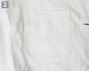 半袖コックコート②フロント内ポケット