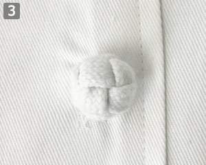 半袖コックコート③組紐ボタン