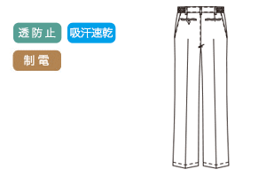 吸汗、速乾性で汗をかいてもサラッと快適の画像