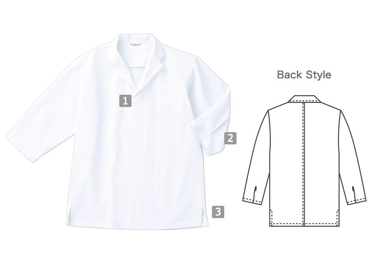 七分袖白衣(31-DN6853)の商品詳細