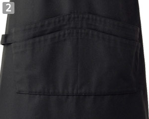 胸当てエプロン/首掛け型(31-T8334)の商品詳細「大きめのダブルポケット」