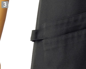 胸当てエプロン/首掛け型(31-T8334)の商品詳細「右腰ナフキン掛けループ」