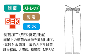 ナガイレーベンのパンツ cpp5333の素材