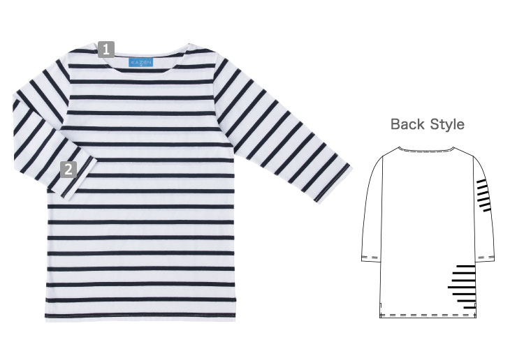 ボーダー七分袖Tシャツ(B4-HM25)の商品詳細