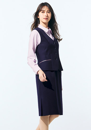 40代からの大人女性向けユニフォーム ベスト(34-as2344)