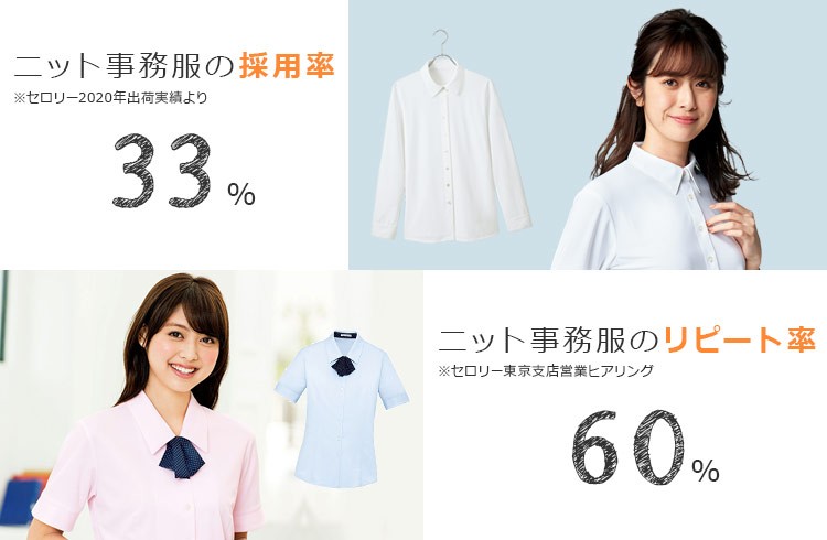 ニットブラウスの支持率
