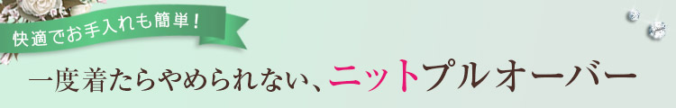 ニットのプルオーバー