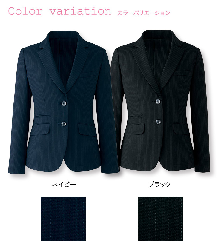 極美品　ユニバーサルランゲージ　ネイビージャケット　46 秋冬 スマみえジャケット／ウォッシャブル／ストレッチ／吸汗速乾／防