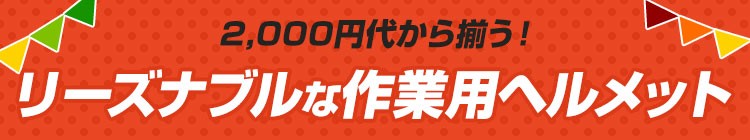 リーズナブルなヘルメット