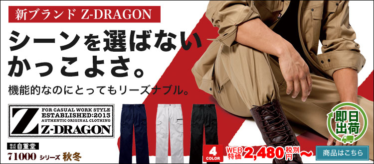 かっこよさと安さを両立した自重堂Z-DARGONの作業ズボン 71002
