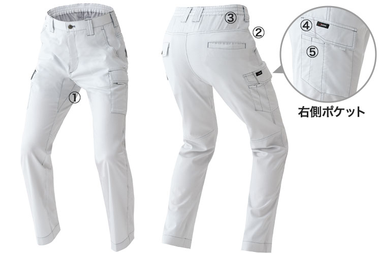 アイトス NEWムービンカット ノータックカーゴパンツ 5150 商品詳細