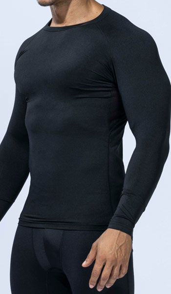 春夏用]BODY TOUGHNESS 冷感消臭パワーストレッチ長袖クルーネック
