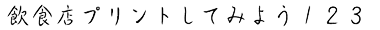 プリント書体P11
