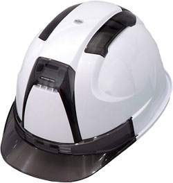 帽体 ABS製/ひさし・通気孔カバー PC製]通気孔付きヘルメット ヴェン