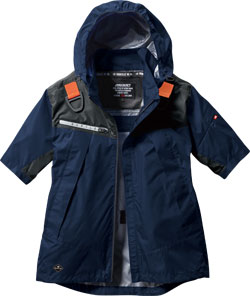 バートル　空調服　AC1196 XL 4つ穴加工品　半袖 バートル AC1196 [春夏用]エアークラフト ACフーディ半袖