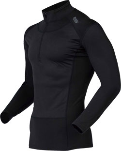 秋冬用]BODY TOUGHNESS 防風ハーフジップハイネックシャツ