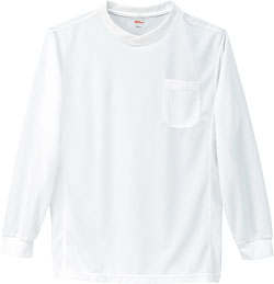 春夏用]吸汗速乾長袖Tシャツ[胸ポケット有り](01-47674) | 株式