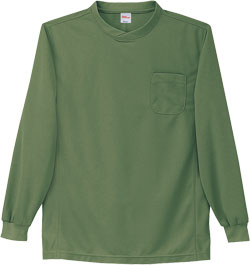 春夏用]吸汗速乾長袖Tシャツ[胸ポケット有り](01-47674) | 株式