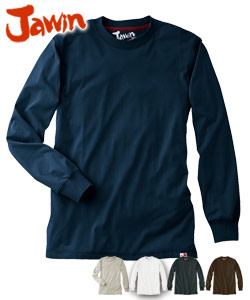 Jawin吸汗速乾長袖Tシャツ[胸ポケット無し]