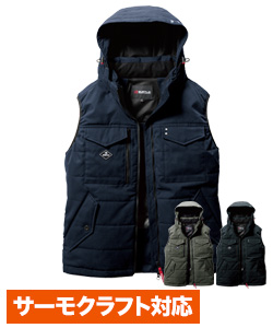 24AW バートル 5054 防寒ベスト ハーネス対応 ミルスグリーン XXL XXL BURTLE バートル 電熱ベスト 作業着 防寒ベスト（ユニ