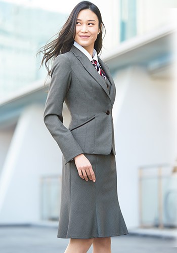 40代からの大人女性向けユニフォーム 着痩せジャケット(A9-EAJ581)