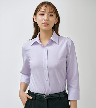 事務服七分袖ブラウス(61-hcb4007)