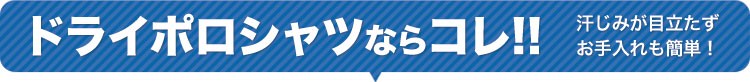 ドライポロシャツならこのポロシャツ!